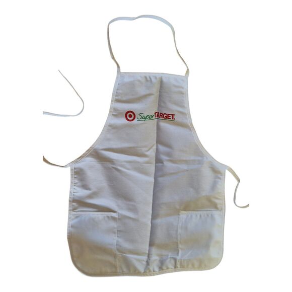Vintage Cooks Bib Apron Made in USA Heavy Canvas Super Target 1990s Fabriko - Picture 2 of 9
